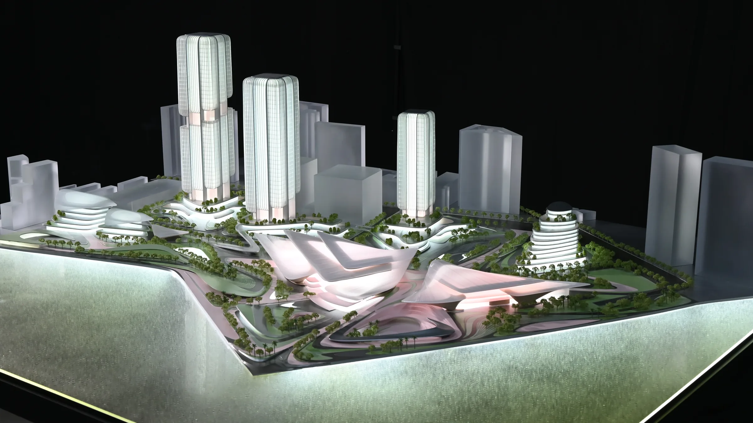 Zaha Hadid Sanya 1:500 architectural scale model by JYD Models