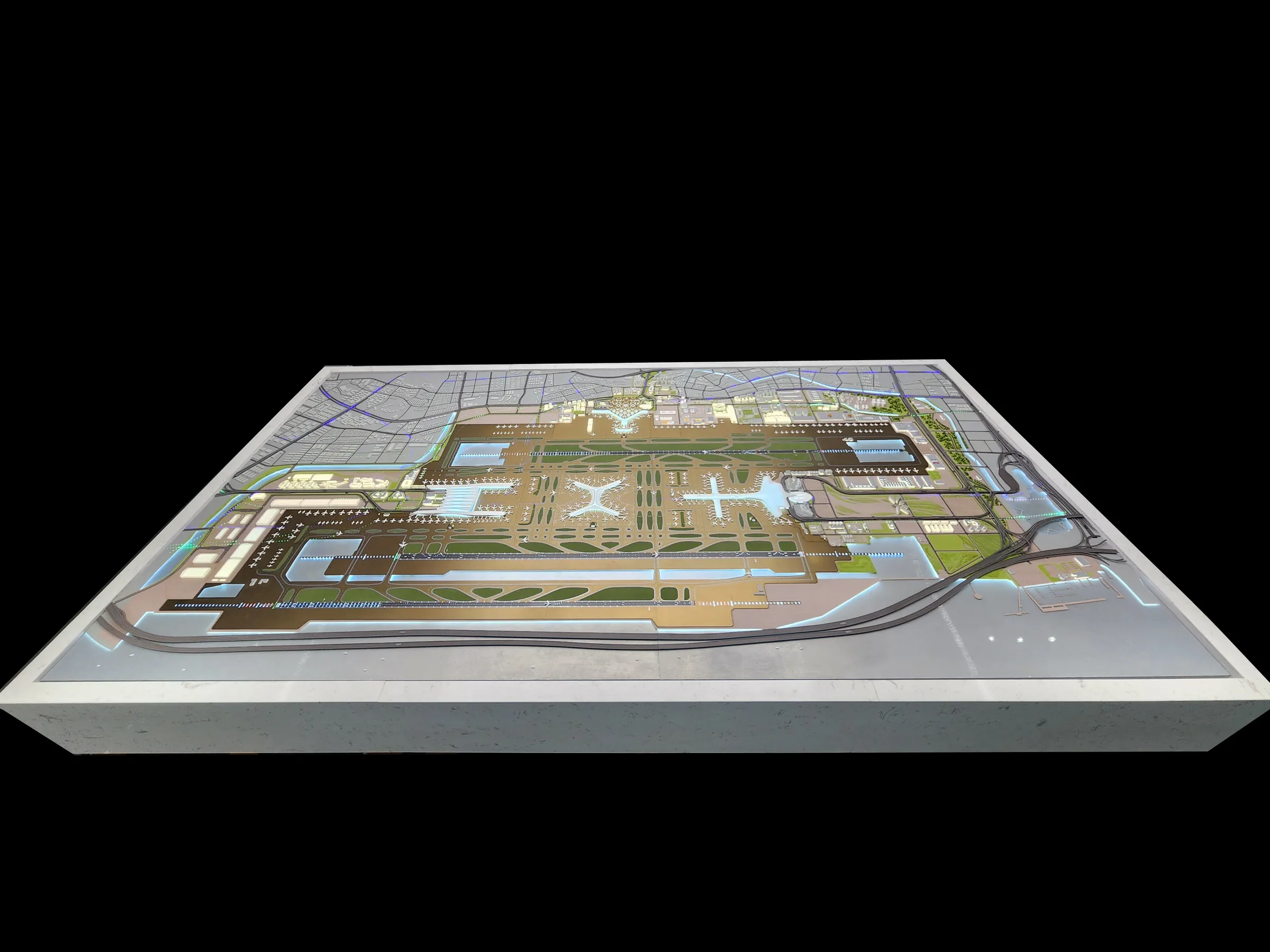 Shenzhen Airport 1:1500 architectural scale model by JYD Models